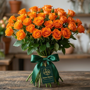10 Pcs Orange Colour Baby Rose
