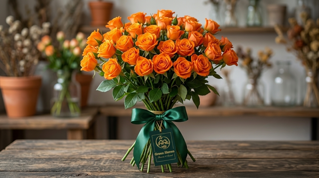 10 Pcs Orange Colour Baby Rose