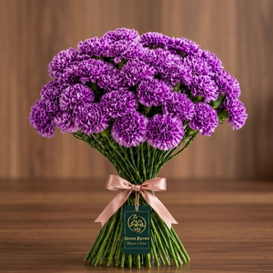 25 Pcs purple carnation