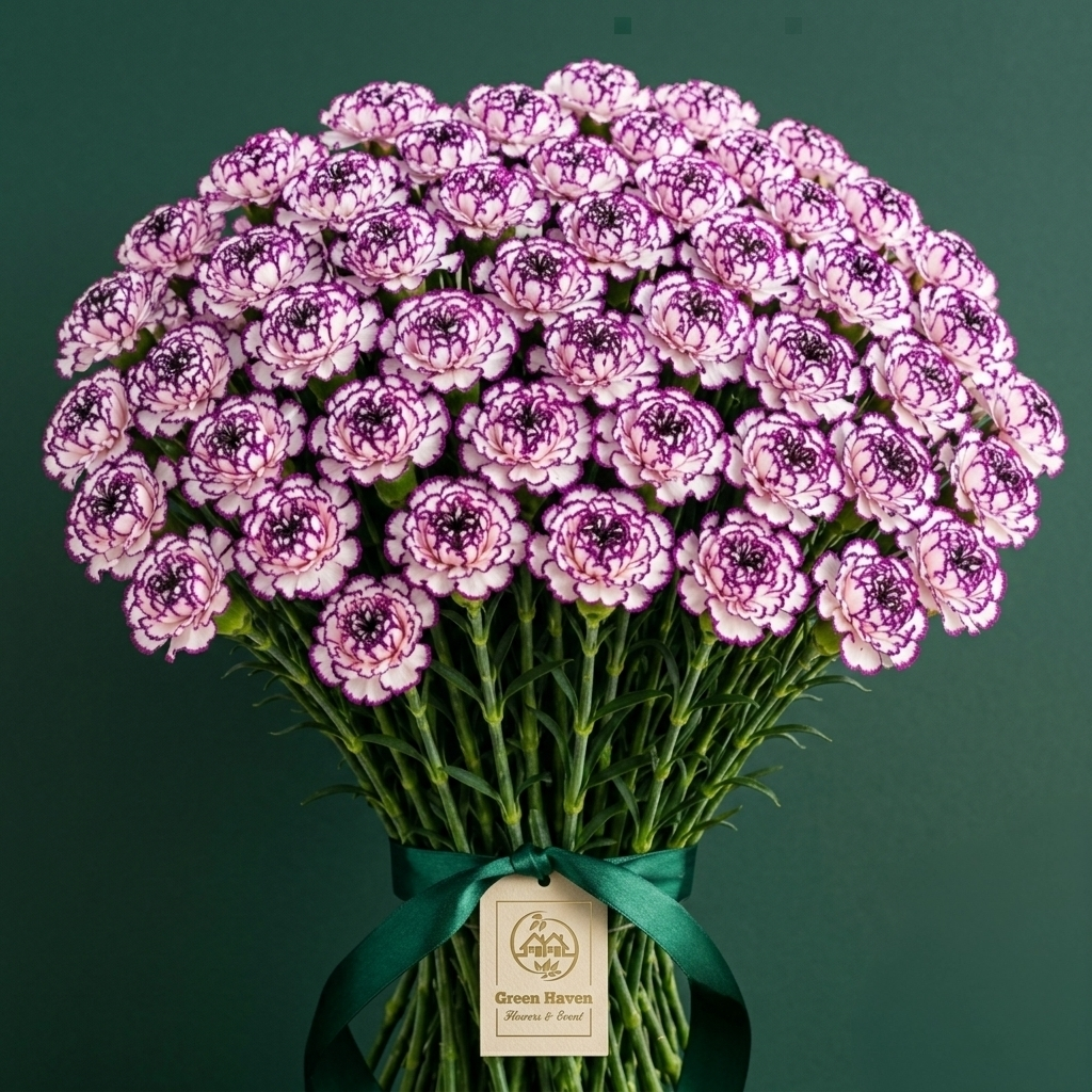 25 Pcs white spray carnations