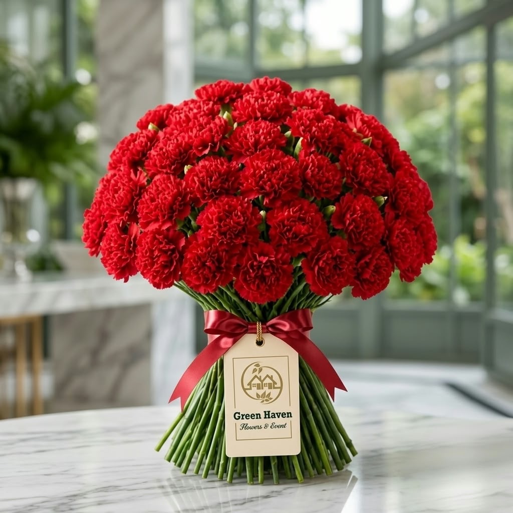 (Wholesale)25 Pieces Pink Carnation