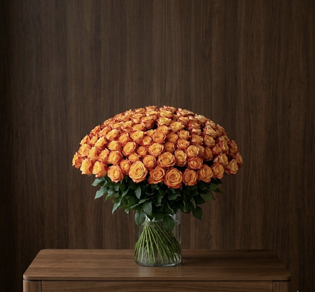 75 Fresh Orange Rose (Wholesale)