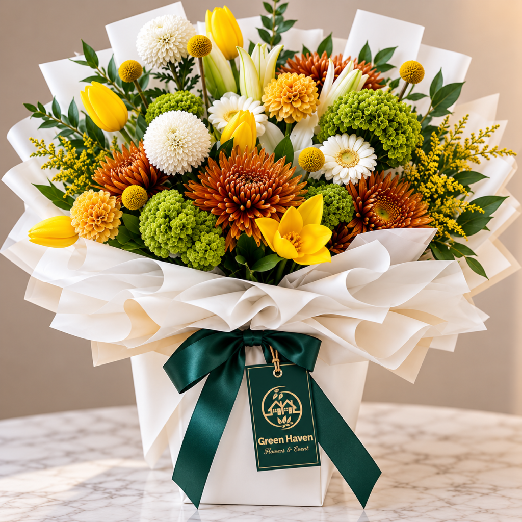 Golden Sunshine Luxury Mixed Flower Bouquet