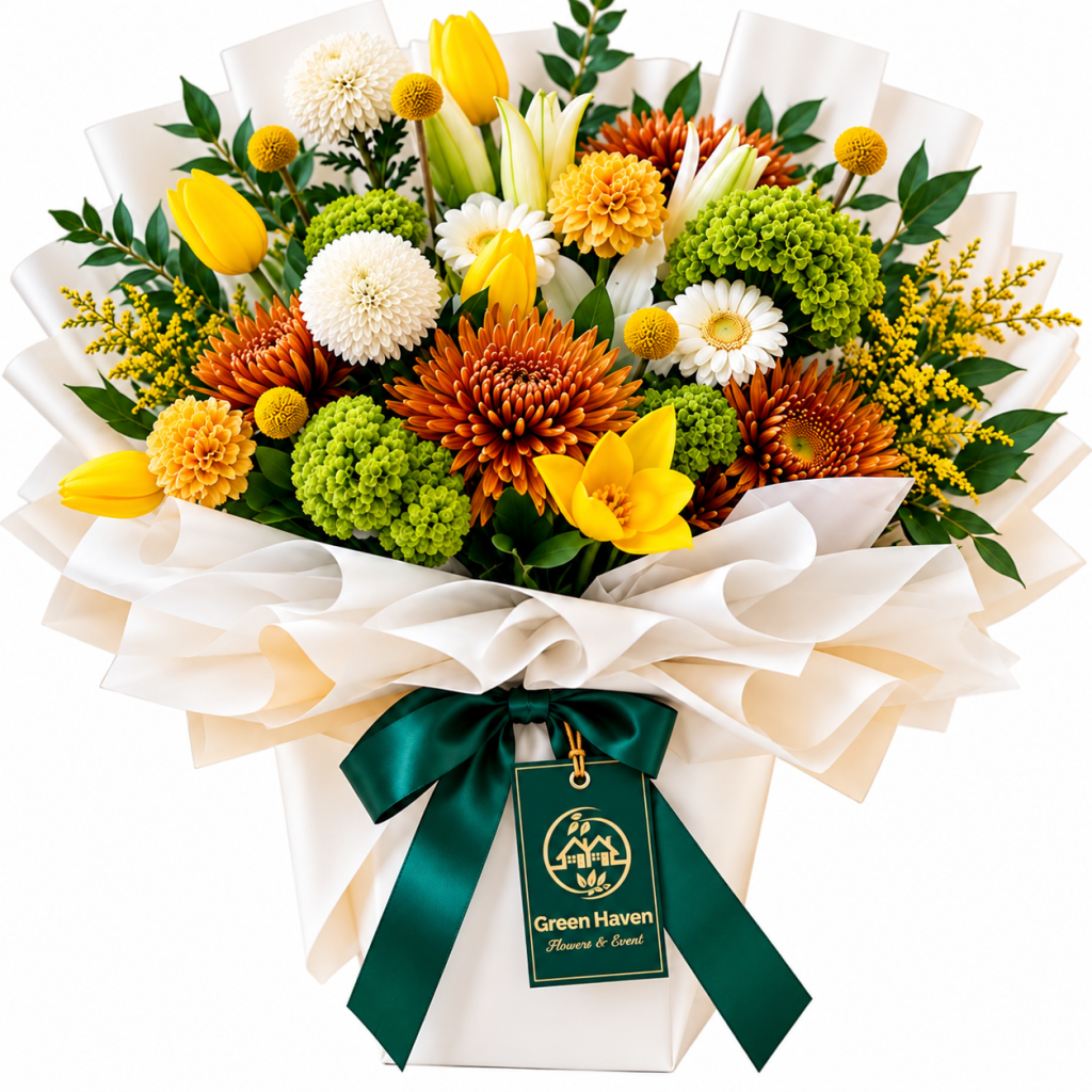 Golden Sunshine Luxury Mixed Flower Bouquet