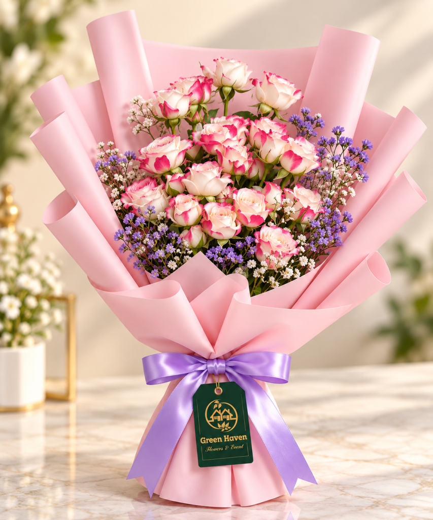 Pink Bliss Spray Rose Bouquet