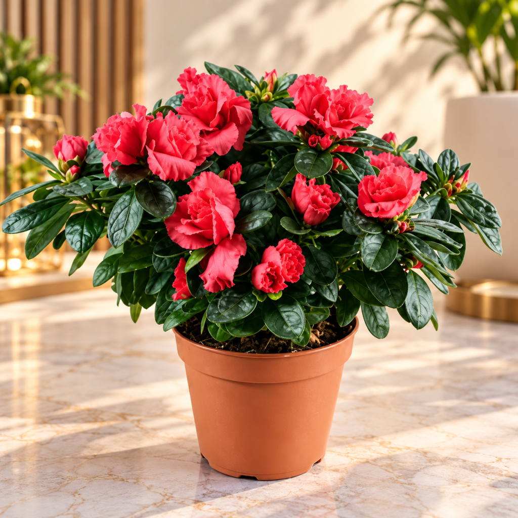 Red Azalea Flowering Plant – Potted Azalea