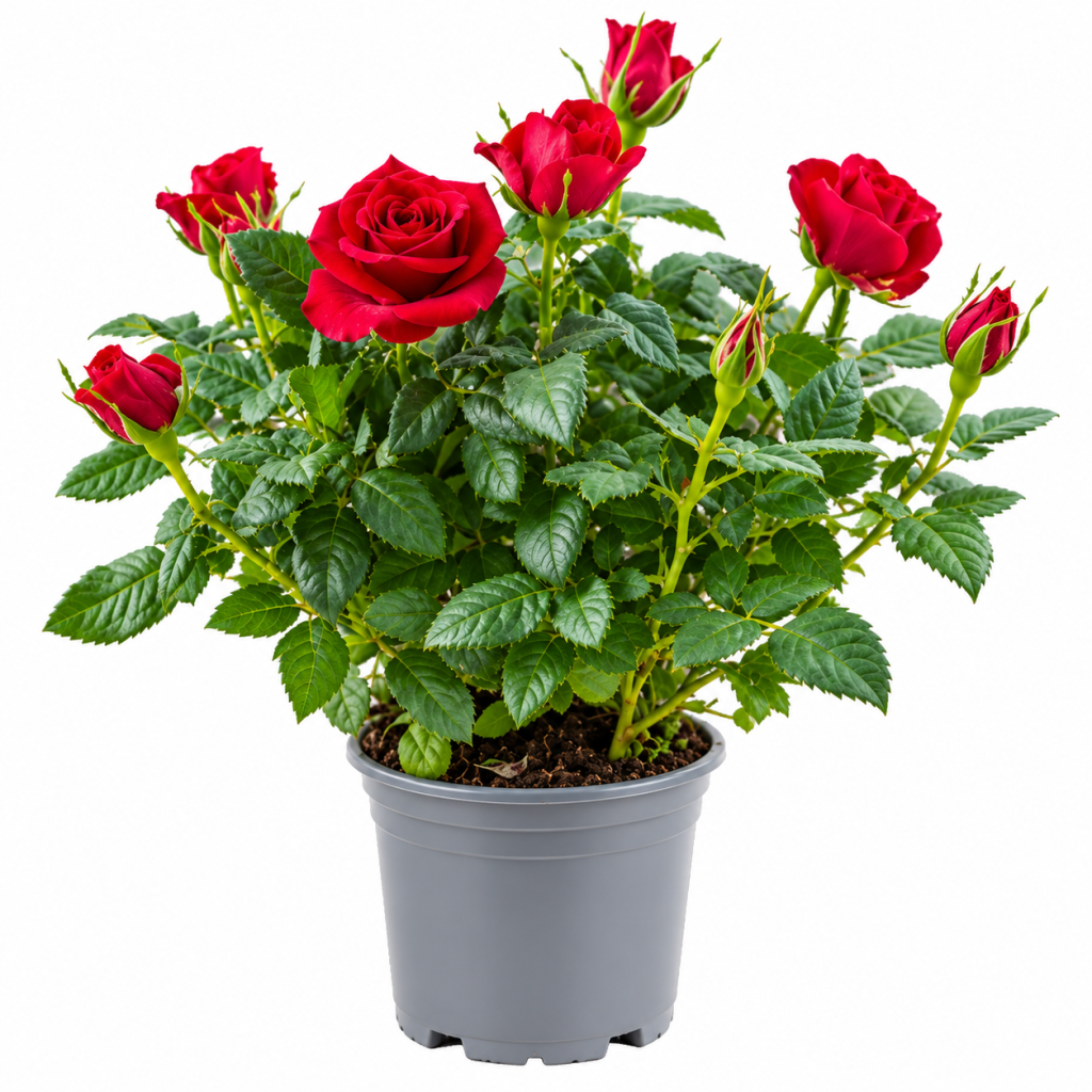 Red Rose Flowering Plant