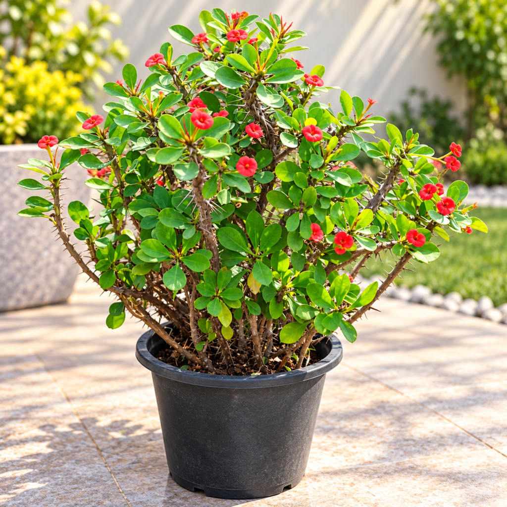 Euphorbia Milii Flowering Plant
