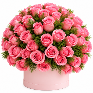 Pink Rose Paradise Luxury Flower Box