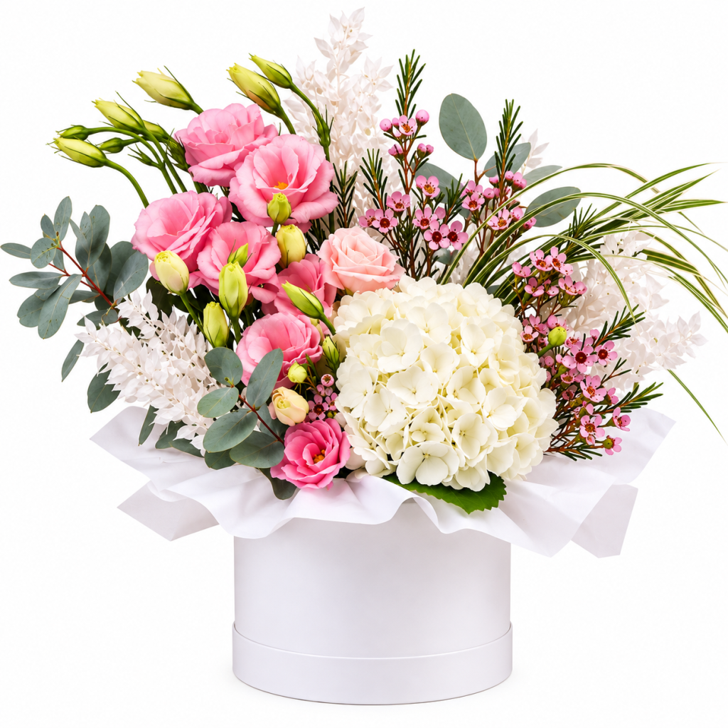 Blushing Harmony Luxury Flower Box