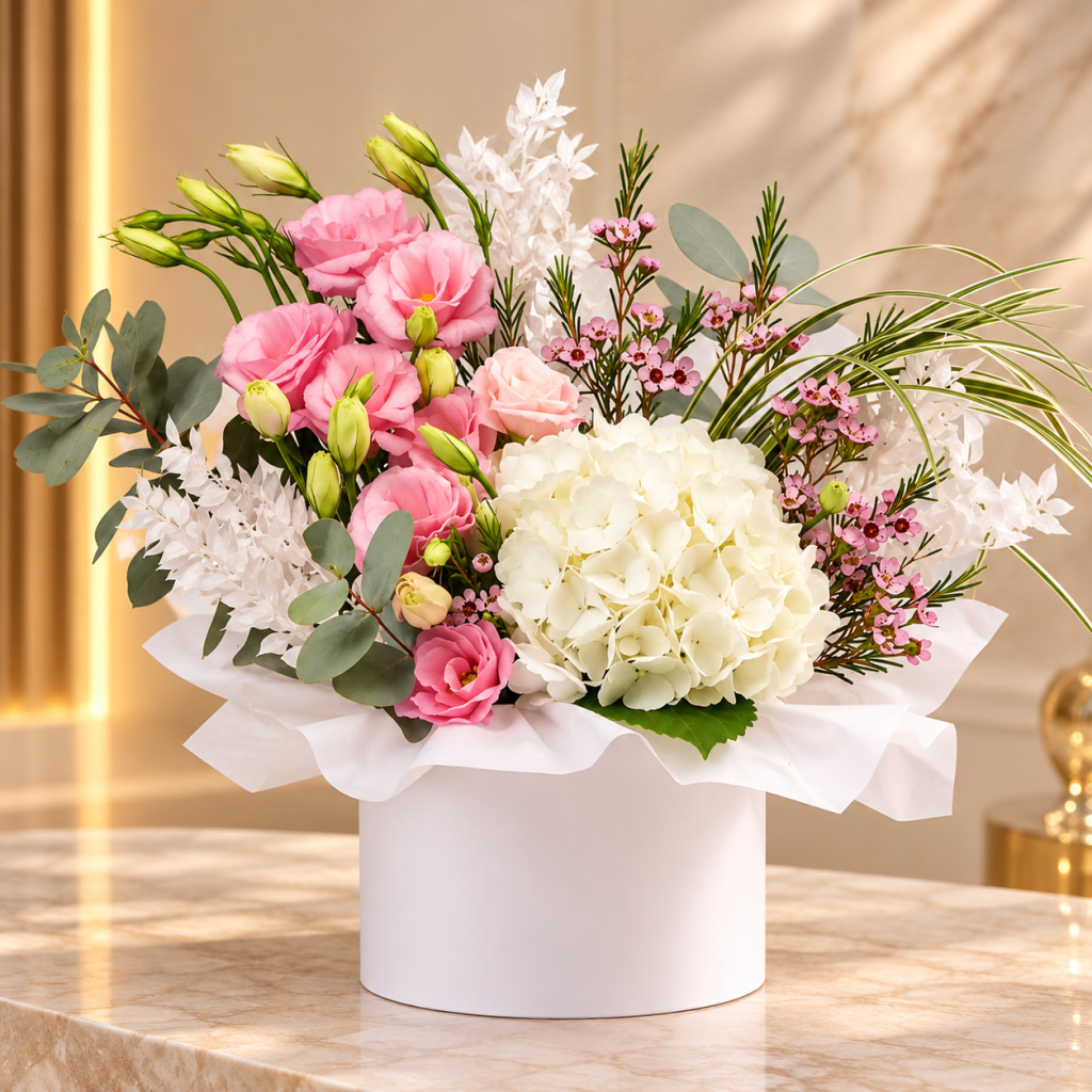 Blushing Harmony Luxury Flower Box