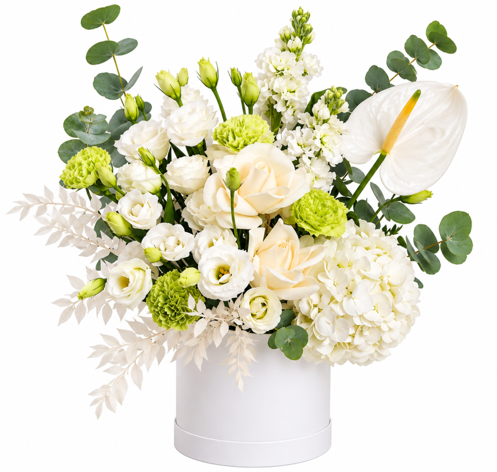 Ivory Elegance Luxury Flower Box