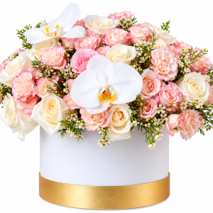 Blushing Orchid & Rose Luxury Flower Box