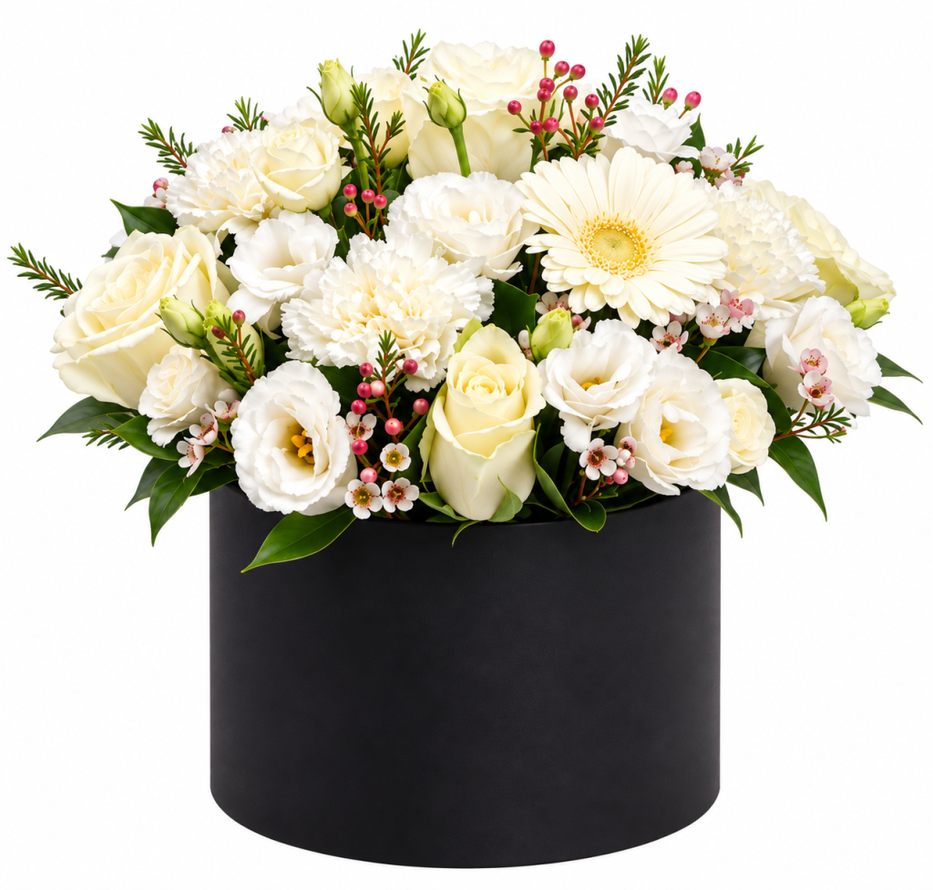 Pure White Elegance Luxury Flower Box
