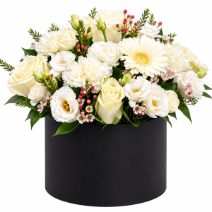 Pure White Elegance Luxury Flower Box