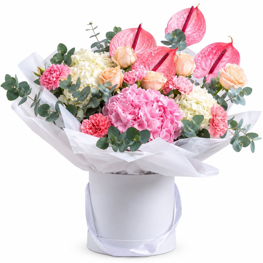 Pink Paradise Anthurium Luxury Flower Box