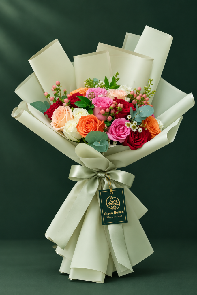 Elegant Mixed Rose Bouquet।