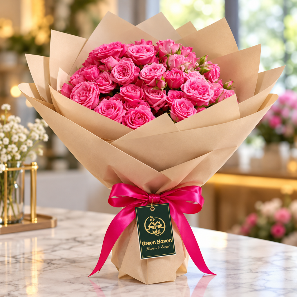 Elegant Pink Rose Bouquet।