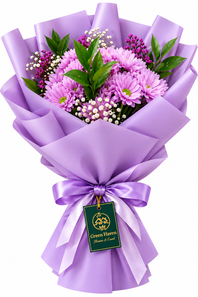 Purple Chrysanthemum Bouquet 💜