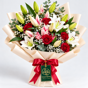 Premium Roses & Lilies Bouquet