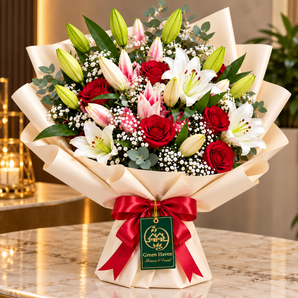 Premium Roses & Lilies Bouquet