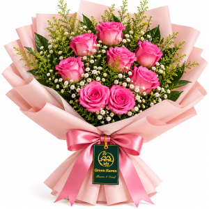 Pink Rose Charm Bouquet