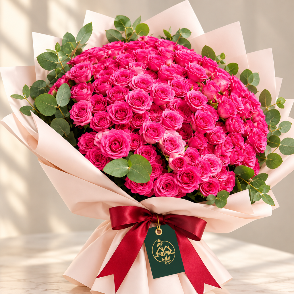 Grand Pink Rose Luxury Bouquet
