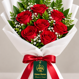 Classic Seven Red Roses Bouquet