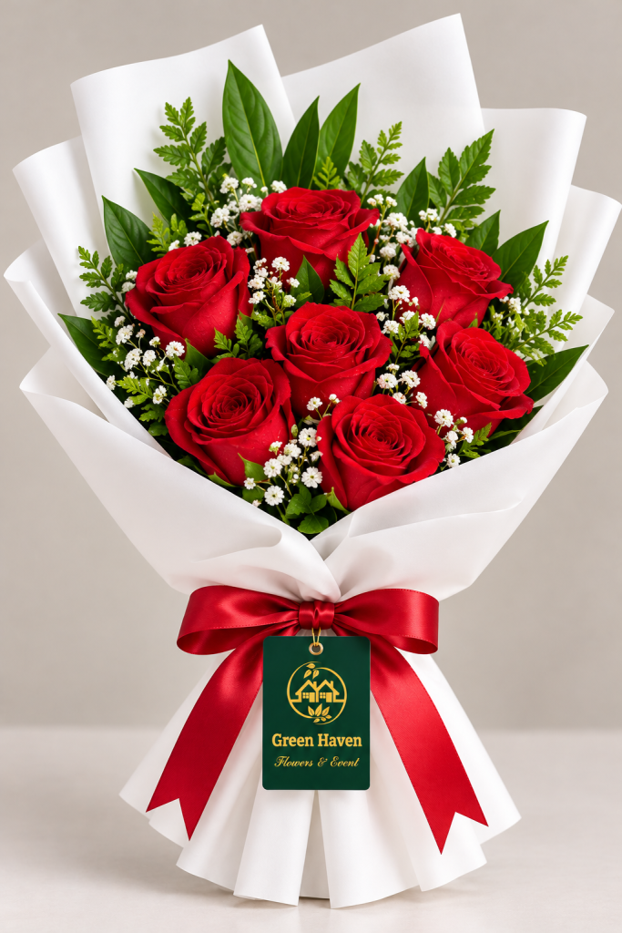 Classic Seven Red Roses Bouquet