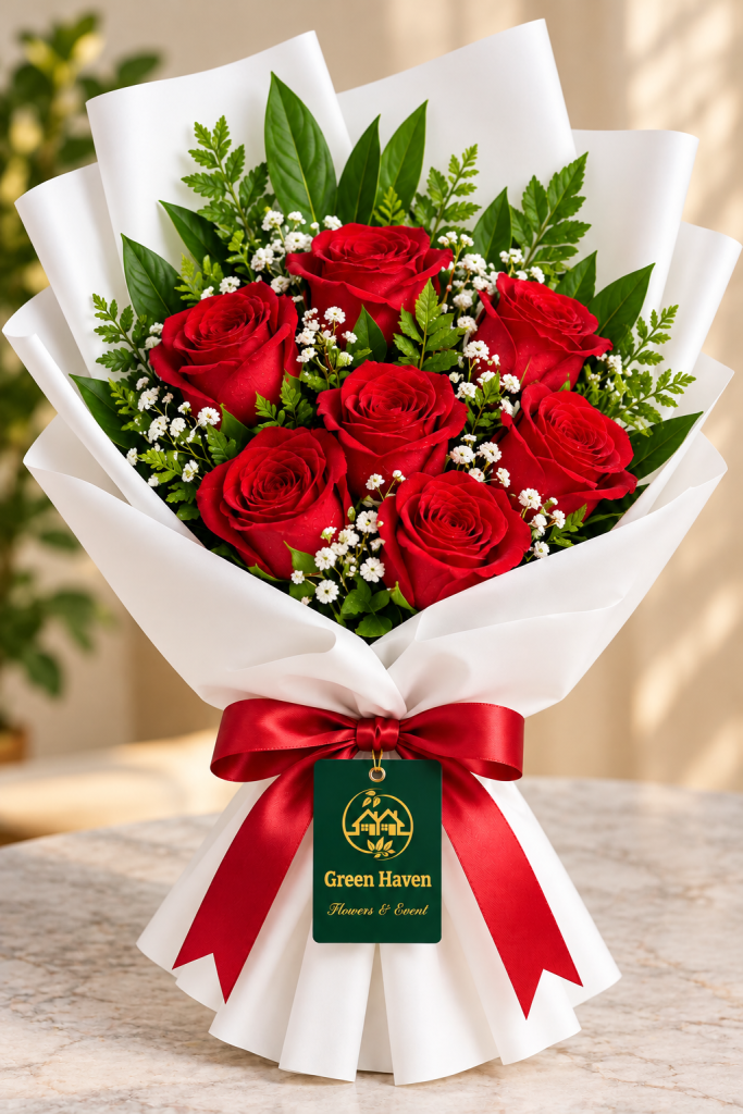 Classic Seven Red Roses Bouquet
