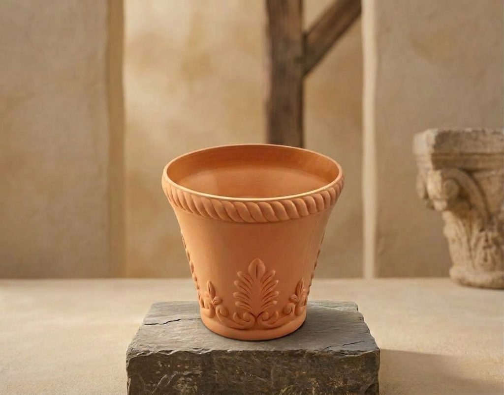Brown Plastic Pot Bucket 9905