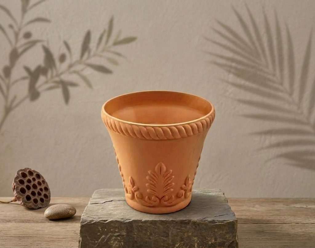 Brown Plastic Pot Bucket 9905