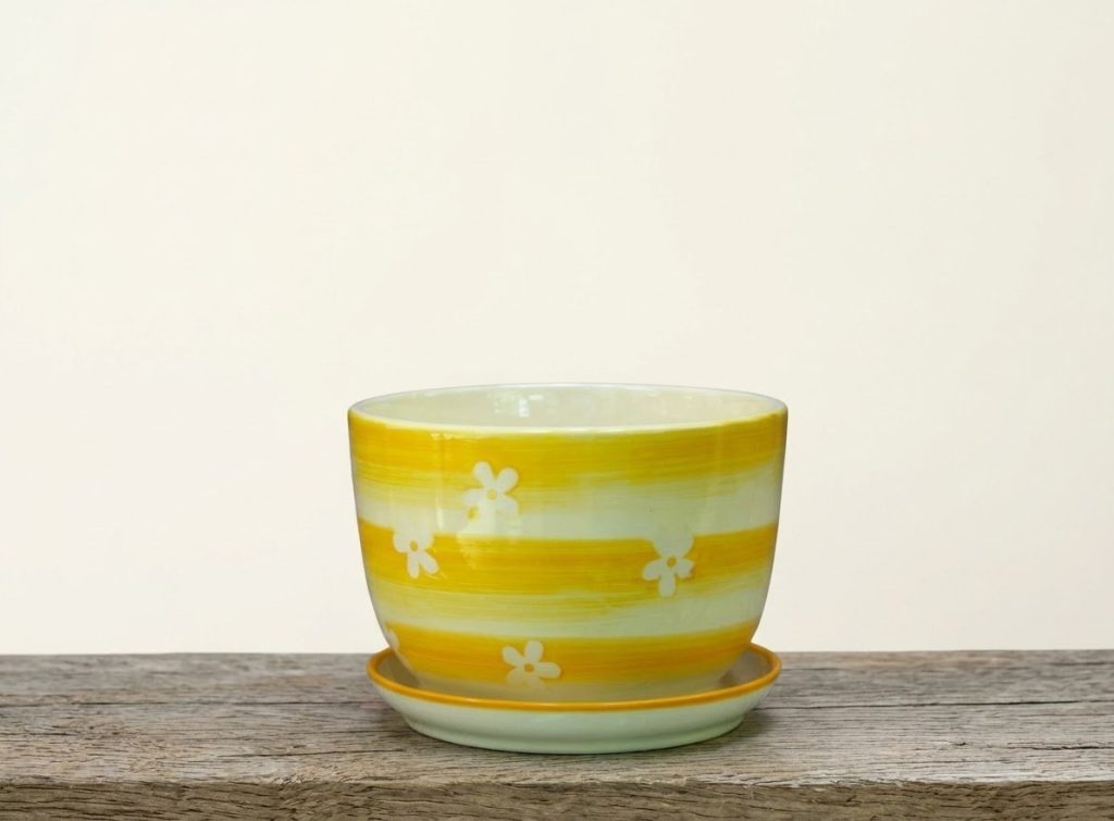 Table Ceramic Pot (with plate)