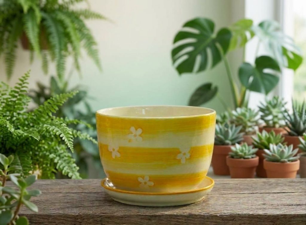 Table Ceramic Pot (with plate)