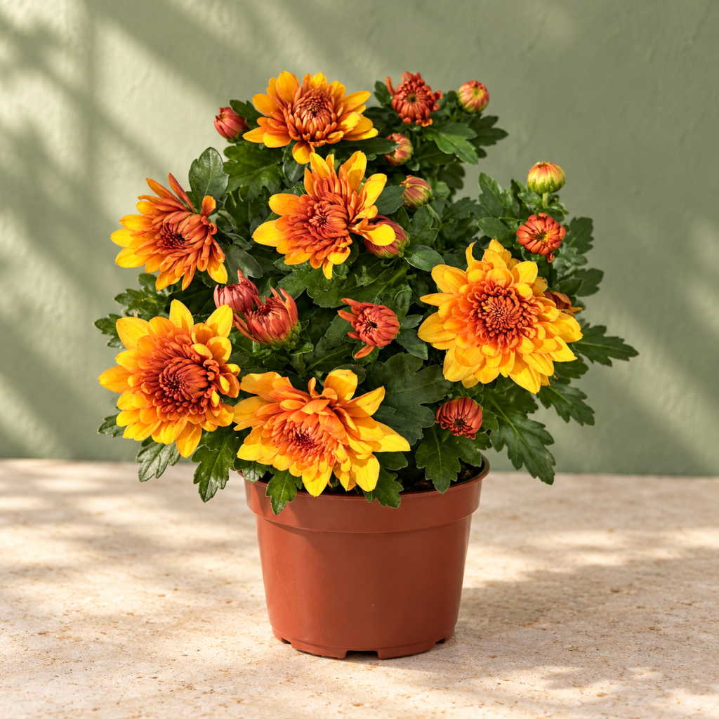 Orange & Golden Yellow Chrysanthemum Plant